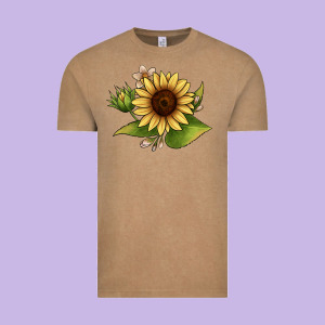 Sunflower Vintage Tee Designed By Jahusdesignshop