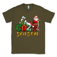Army Green cozy season with santa christmas tree cactus and gift Classic Tee - AdoDesignShop
