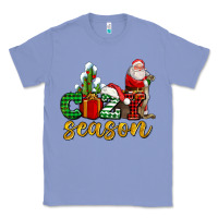 Colony Blue cozy season with santa christmas tree cactus and gift Classic Tee - AdoDesignShop
