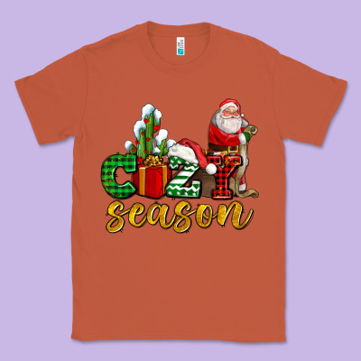 Cozy Season With Santa Christmas Tree Cactus And Gift Classic Tee Designed By Adodesignshop