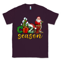 Plum cozy season with santa christmas tree cactus and gift Classic Tee - AdoDesignShop