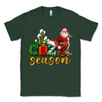 Sports Green cozy season with santa christmas tree cactus and gift Classic Tee - AdoDesignShop