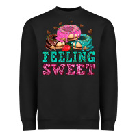 Black feeling sweet donuts Heavyweight Sweatshirt - AdoDesignShop
