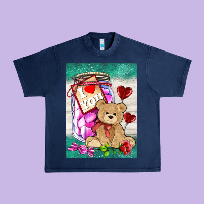 Candy Jar With Bear  Air Urban Heavy Tee Designed By Adodesignshop