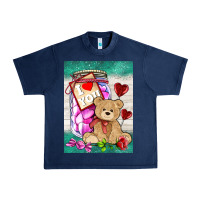 Navy candy jar with bear  air Urban Heavy Tee - AdoDesignShop