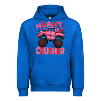 Heart Crusher Pink Monster Truck Valentine's Day Urban Hoodie | Teevron