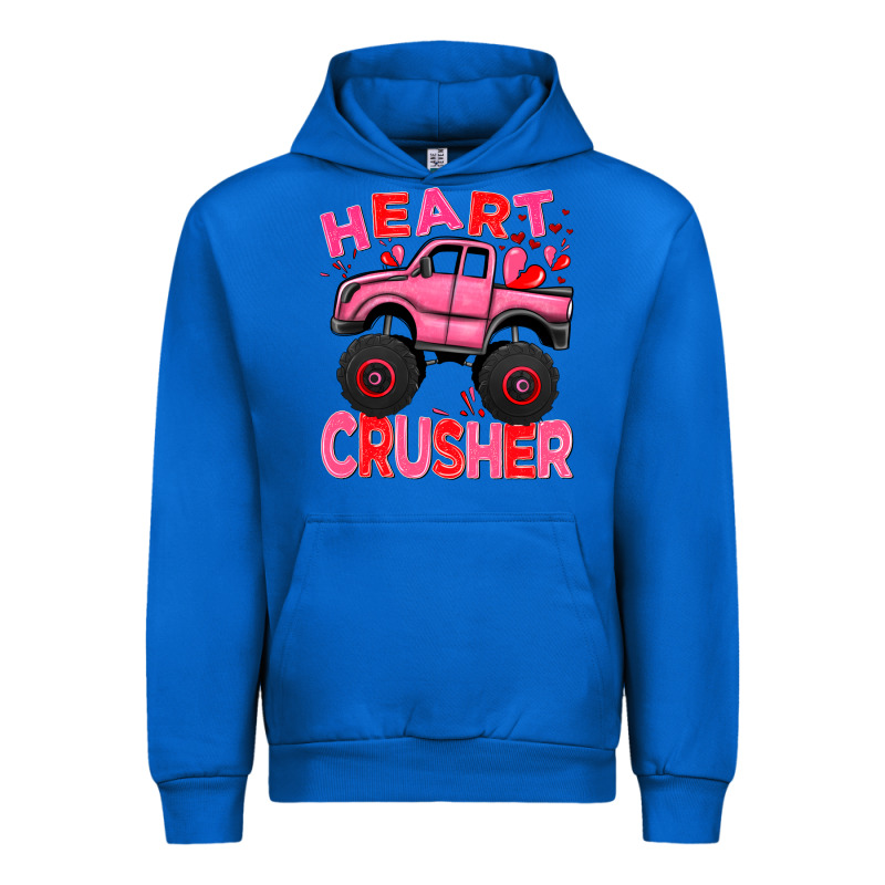 Heart Crusher Pink Monster Truck Valentine's Day Urban Hoodie by HowdyJamesFarm | Teevron
