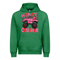 Emerald Heart crusher pink monster truck Valentine's Day Urban Hoodie - HowdyJamesFarm
