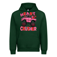 Forest Green Heart crusher pink monster truck Valentine's Day Urban Hoodie - HowdyJamesFarm