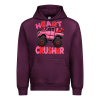 Mauve Wine Heart crusher pink monster truck Valentine's Day Urban Hoodie - HowdyJamesFarm