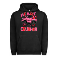 Pigment Black Heart crusher pink monster truck Valentine's Day Urban Hoodie - HowdyJamesFarm