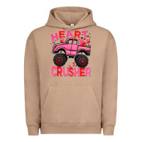 Pigment Burro Heart crusher pink monster truck Valentine's Day Urban Hoodie - HowdyJamesFarm