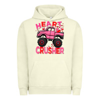 Pigment Pistachio Heart crusher pink monster truck Valentine's Day Urban Hoodie - HowdyJamesFarm
