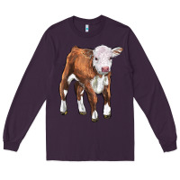 Plum hereford calf Long Sleeve Tee - LillyAllenDesigns