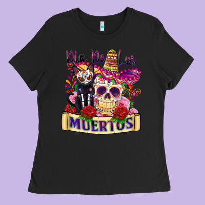 Dia De Los Muertos Ladies Tee Designed By Zillion Design Studio