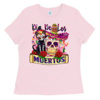 Bubblegum Pink dia de los muertos Ladies Tee - Zillion Design Studio