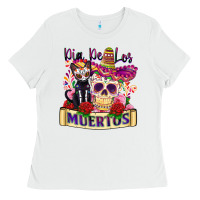 White dia de los muertos Ladies Tee - Zillion Design Studio