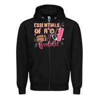Black essentials of a baddie Zipper Hoodie - MaliasSmallBusiness