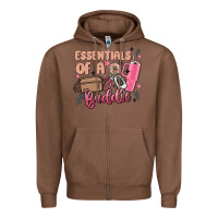Chestnut essentials of a baddie Zipper Hoodie - MaliasSmallBusiness