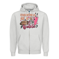 Dove Grey essentials of a baddie Zipper Hoodie - MaliasSmallBusiness