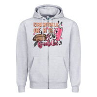 Heather Grey essentials of a baddie Zipper Hoodie - MaliasSmallBusiness