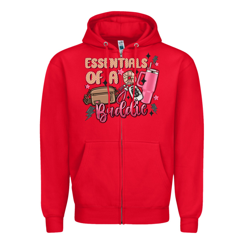 Essentials Of A Baddie Zipper Hoodie by MaliasSmallBusiness | Teevron