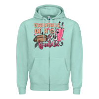Seafoam essentials of a baddie Zipper Hoodie - MaliasSmallBusiness