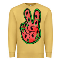 Antique Gold watermelon peace sign Premium Sweatshirt - Jasminsmagicworld