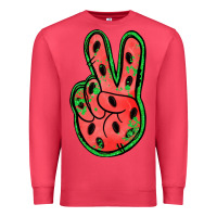 Cardinal watermelon peace sign Premium Sweatshirt - Jasminsmagicworld