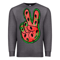 Charcoal Heather watermelon peace sign Premium Sweatshirt - Jasminsmagicworld