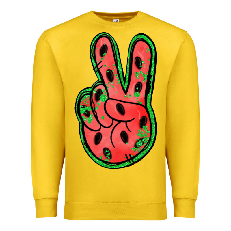 Watermelon Peace Sign Premium Sweatshirt by Jasminsmagicworld | Teevron