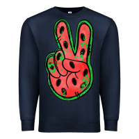 Navy watermelon peace sign Premium Sweatshirt - Jasminsmagicworld