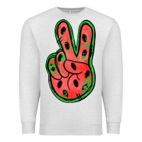 Oatmeal Heather watermelon peace sign Premium Sweatshirt - Jasminsmagicworld