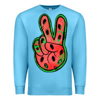 Ocean Blue watermelon peace sign Premium Sweatshirt - Jasminsmagicworld