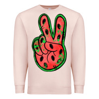 Pale Pink watermelon peace sign Premium Sweatshirt - Jasminsmagicworld