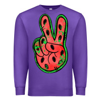 Purple watermelon peace sign Premium Sweatshirt - Jasminsmagicworld
