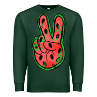 Sports Green watermelon peace sign Premium Sweatshirt - Jasminsmagicworld
