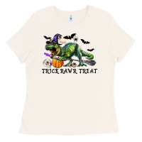 Bone T-Rex Trick Rawr Treat Ladies Tee - RanaPortraitStore