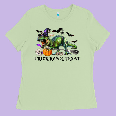 Ladies Tee T-Rex Trick Rawr Treat