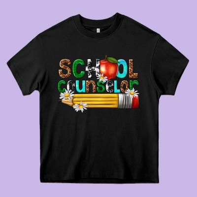 School Counselor Heavy Core Tee Designed By Texasbilliewilder