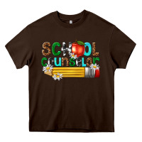 Chocolate Brown school counselor Heavy Core Tee - texasbilliewilder