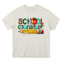 Cream school counselor Heavy Core Tee - texasbilliewilder