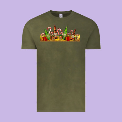 Beer Bottles For Christmas Vintage Tee Designed By Adodesignshop