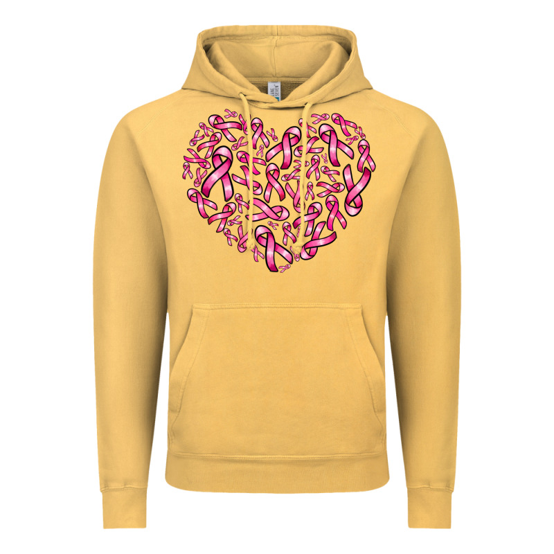 Breast Cancer Ribbon Heart Vintage Hoodie by AdoDesignShop | Teevron