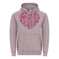 Vintage Zinc breast cancer ribbon heart Vintage Hoodie - AdoDesignShop