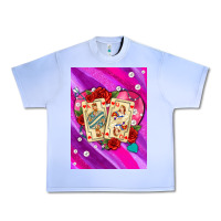 Grape Ice playing cards with pearls and glitter air Urban Heavy Tee - AdoDesignShop