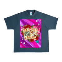 Midnight Navy playing cards with pearls and glitter air Urban Heavy Tee - AdoDesignShop