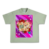 Oil Green playing cards with pearls and glitter air Urban Heavy Tee - AdoDesignShop