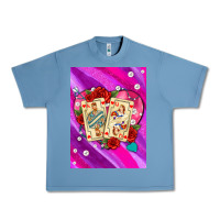 Pebble Blue playing cards with pearls and glitter air Urban Heavy Tee - AdoDesignShop