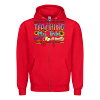 Red teaching my tribe Zipper Hoodie - NancyCooperArtShop